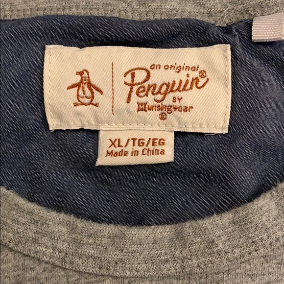 Penguin men’s shirt grey used like nwot - Picture 3 of 4